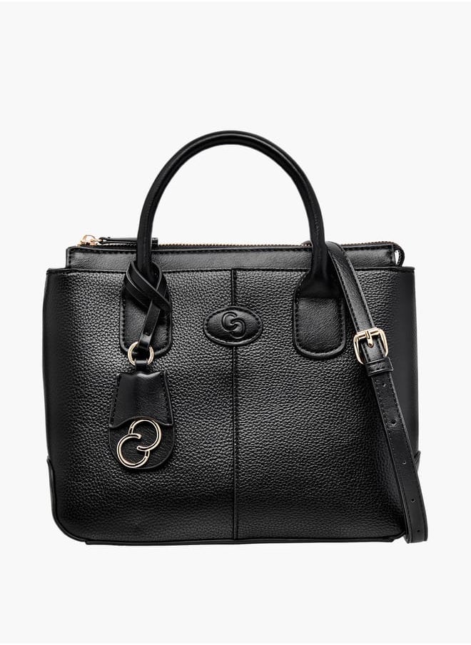 Celeste Women Solid Tote Bag with Detachable Strap and Zip Closure  - Image 1