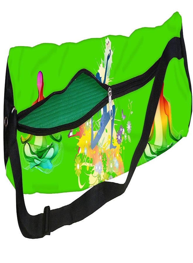 orgner Active Elements Latest Poly Canvas Yoga Mat Bag/Cover. Easy Fit up to 4 mm Thick Yoga Mat. Print Design : Wisdom of Karma Yoga - Image 2