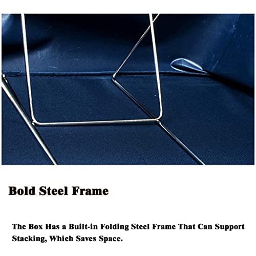 Mr Brand Creation 66 LTR Foldable Steel Frame Cloths Zip Organizer Bag and Oxford Fabric Storage Living Cover Boxes For Wardrobe Shelves Clothes, Sarees, Bed Sheet, Blanket - Image 5