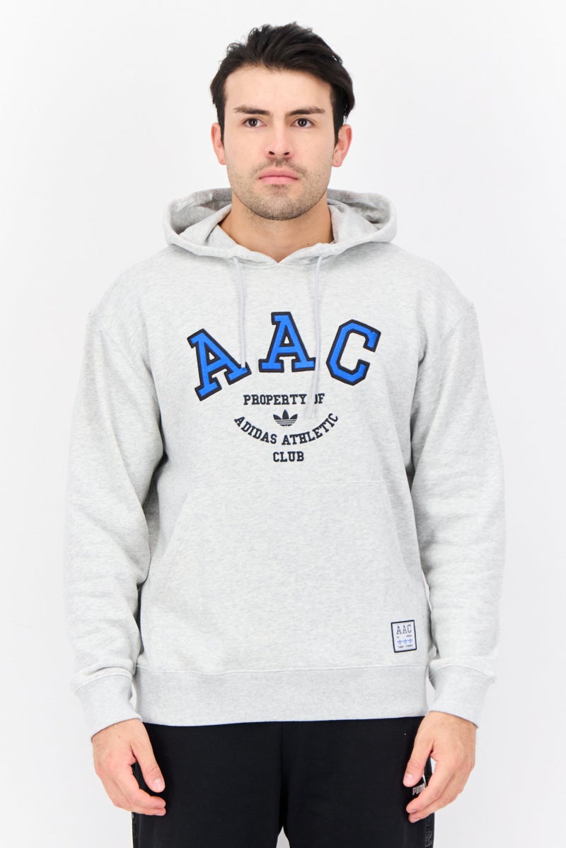 adidas Originals Men Sportswear Fit Long Sleeve Outdoor Hoodie, Light Grey  - Image 1