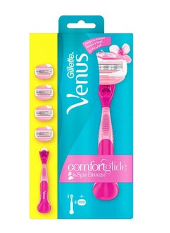 Gillette Venus Spa Breeze Women's Razor Handle + 4 Razor Blade Refills  - Image 2