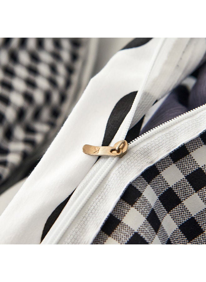 NIBEMINENT 4-Piece Happy Cow Design Bedding Set Polyester White/Black/Pink Duvet Cover 150x200 Cm, Bed Sheet 160x220 Pillow 48x75cm - Image 3