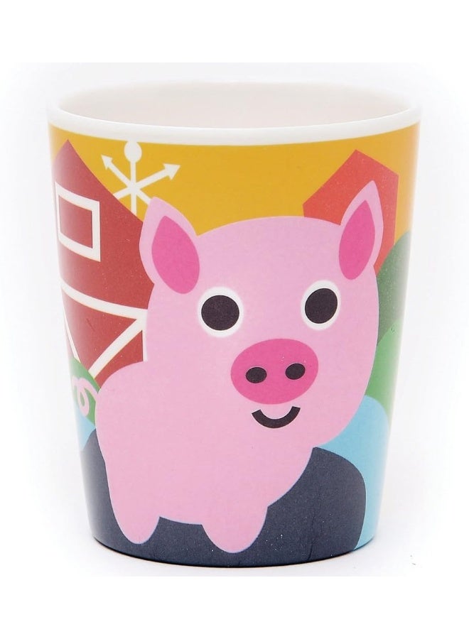 فرنش بول French Bull - BPA Free Kid's Dinner Set - 8-Inch Melamine Kids Plate Set - Jungle, Set of 4 Small Farm - Image 5