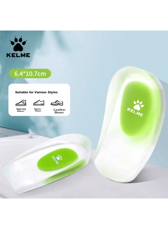 Kelme Silicone Heel Pad Insole Men Heel Pain Relief Cushion Height Increasing Shock Absorbing Half Insole For Women Foot Pain - Image 1