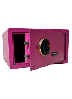 LOTFY GROUP Digital Safe -  Money Security Box with Electronic Keypad and 2 Manual Override Keys - Home safe , Office Pink Colour . ( H23 * W42 * D37 CM )  - Image 1
