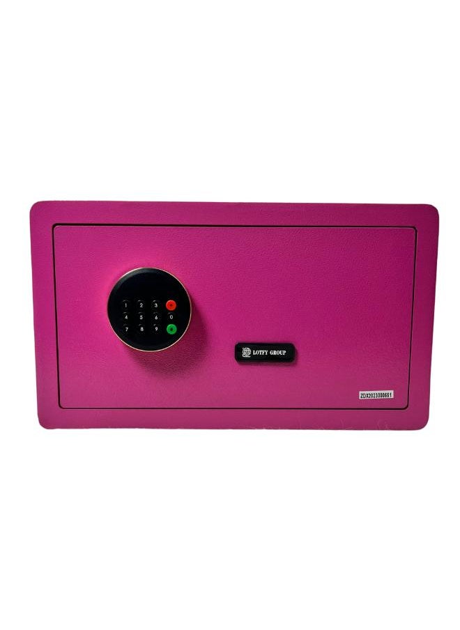 LOTFY GROUP Digital Safe -  Money Security Box with Electronic Keypad and 2 Manual Override Keys - Home safe , Office Pink Colour . ( H23 * W42 * D37 CM )  - Image 4