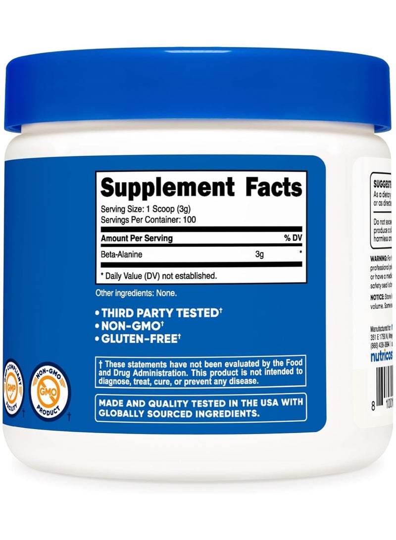 Nutricost Beta-Alanine, Unflavored 10.7 oz  - Image 2