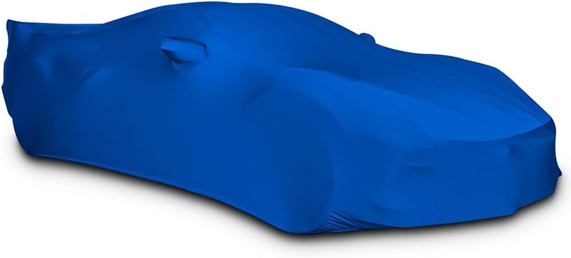 SR1 Performance C8 Corvette Stingray Ultraguard Stretch Satin Indoor Car Cover (Blue) - Image 1