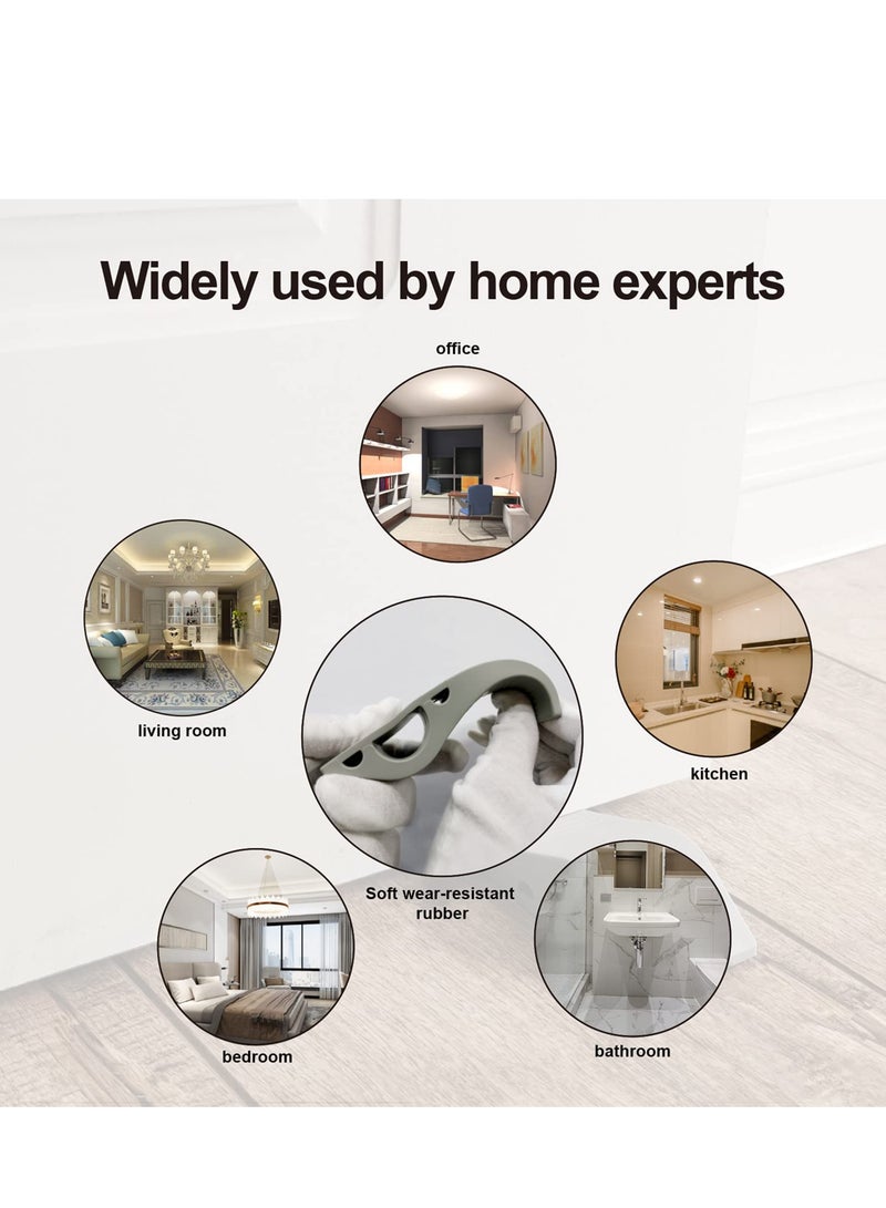 3 Pack Grey Rubber Door Stoppers Multi Surface Door Wedge Security For 08 Inch Clearance - Image 4