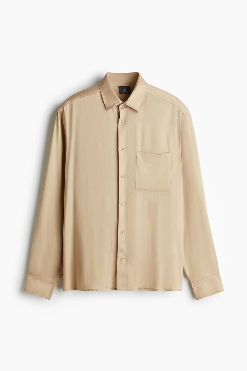 H&M Regular Fit Satin shirt