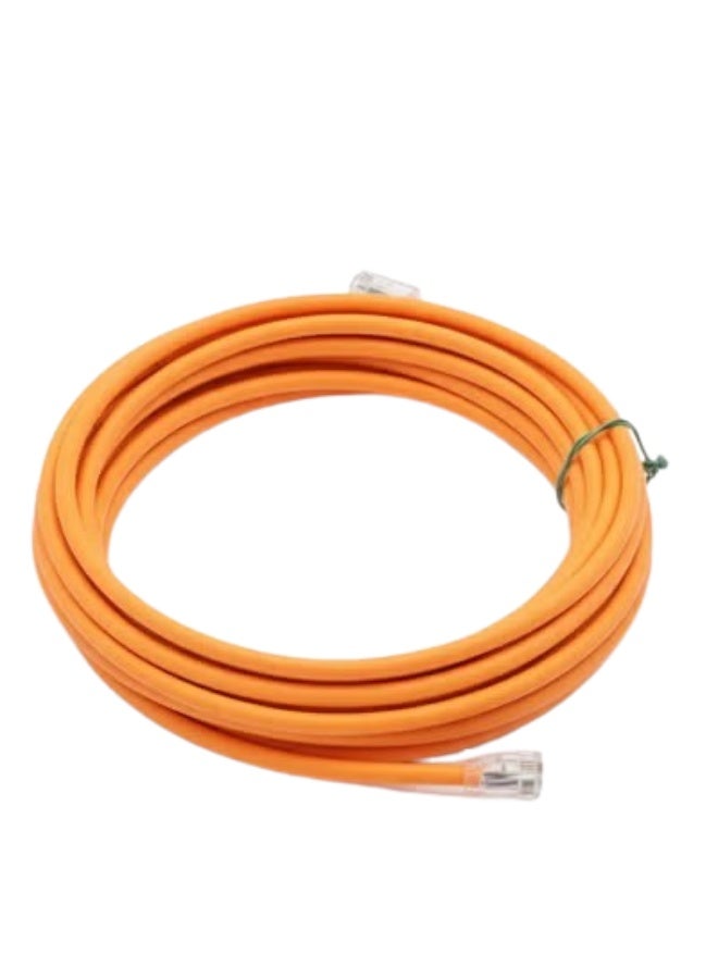 كابل توصيل شبكة إيثرنت محلية RJ45 Cat6e PRO لجهاز توجيه الإنترنت، كابل توصيل مودم الكمبيوتر، لون برتقالي (2 متر)