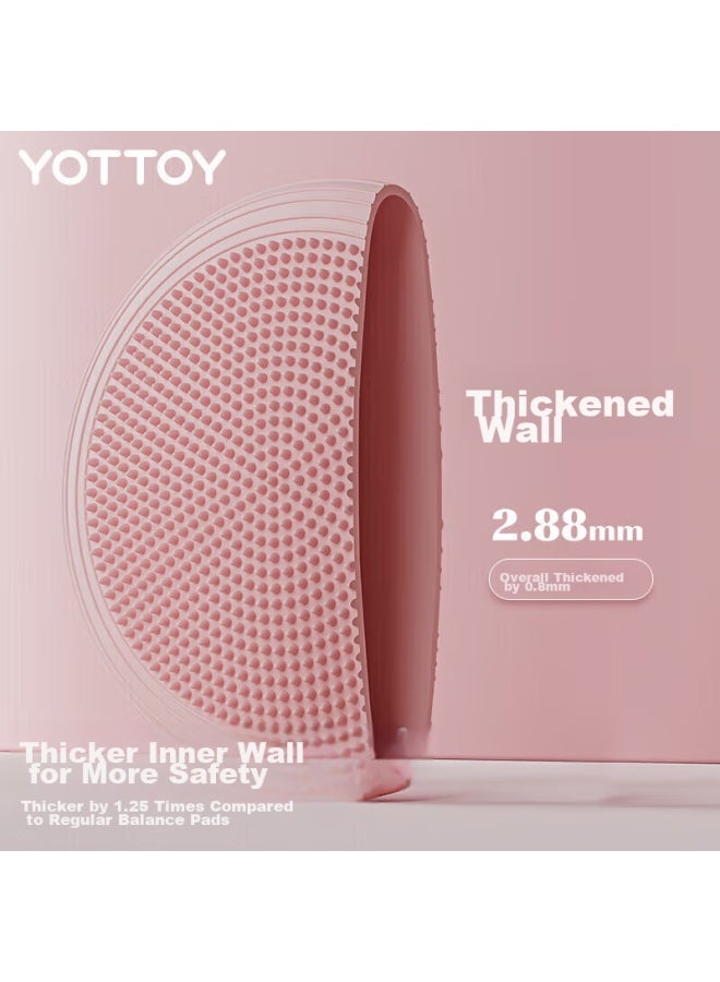 YOTTOY كرة توازن اليوغا، تدريب قوة الجسم، وسادة هوائية للقدم، سميكة نصف دائرية، معدات تمرين كاحل للأطفال - Image 4