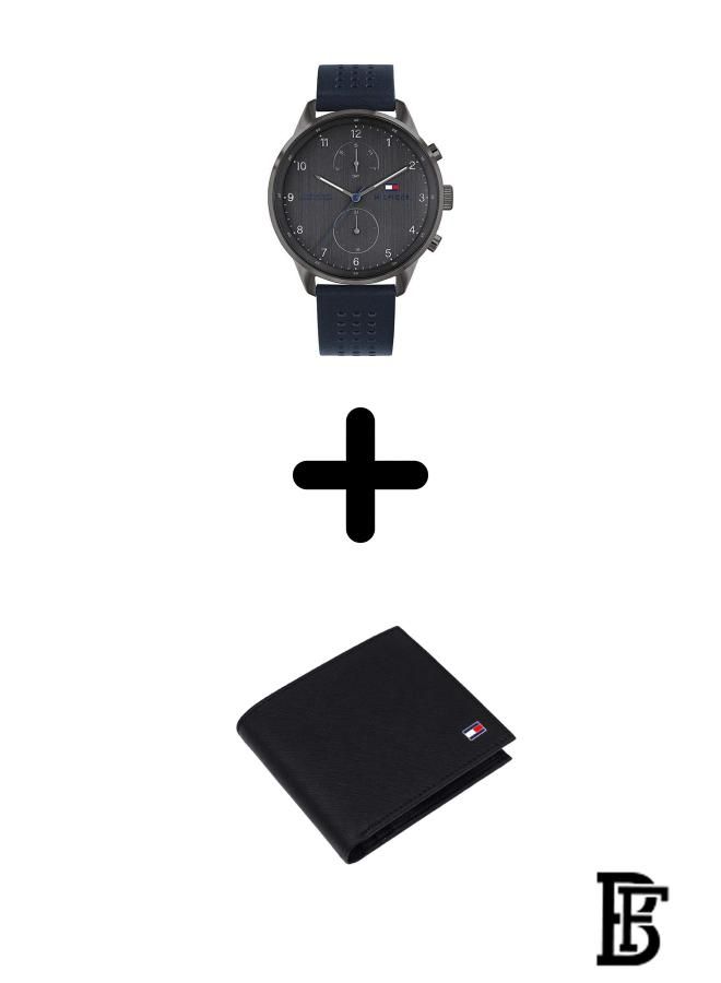 TOMMY HILFIGER Tommy Hilfiger Leather Analog Watch 1791578 + Tommy Wallet  - Image 1