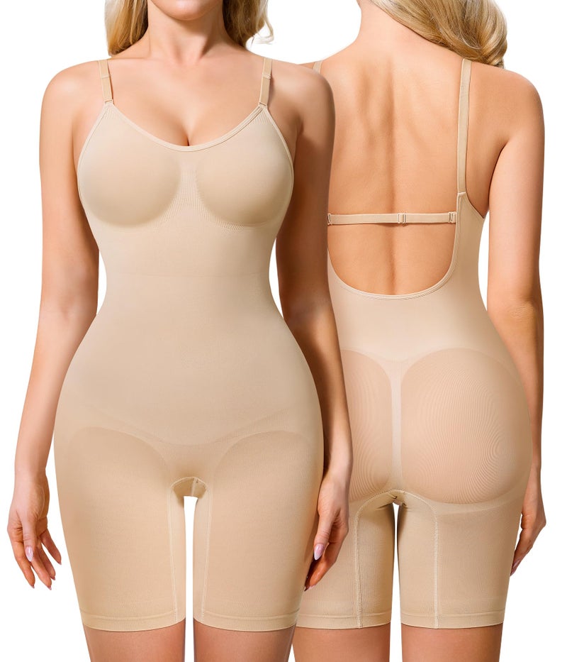 Irisnaya Shapewear Bodysuit for Women Tummy Control Backless Low Back Body Suits for Womens Full Body Shaper Body Suit - Image 1