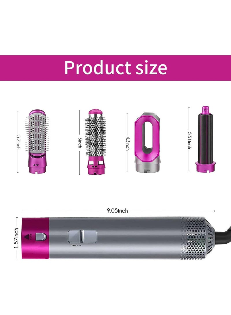 Generic 5 In 1 Hot Air Brush Hair Dryer And Curler Tool Set Electric Hair Brush, Curling, Straightener Curls & Styling One-Step Hair Dryer Brush  - Image 3