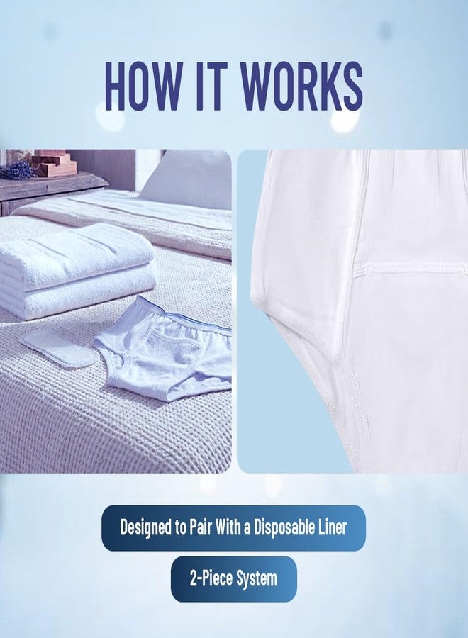 ProCure Men’s Protective Brief - Washable & Reusable Incontinence Underwear, XL 42-44 Hip Size, Cotton Brief with Liner Pocket - 1 Each - Image 4
