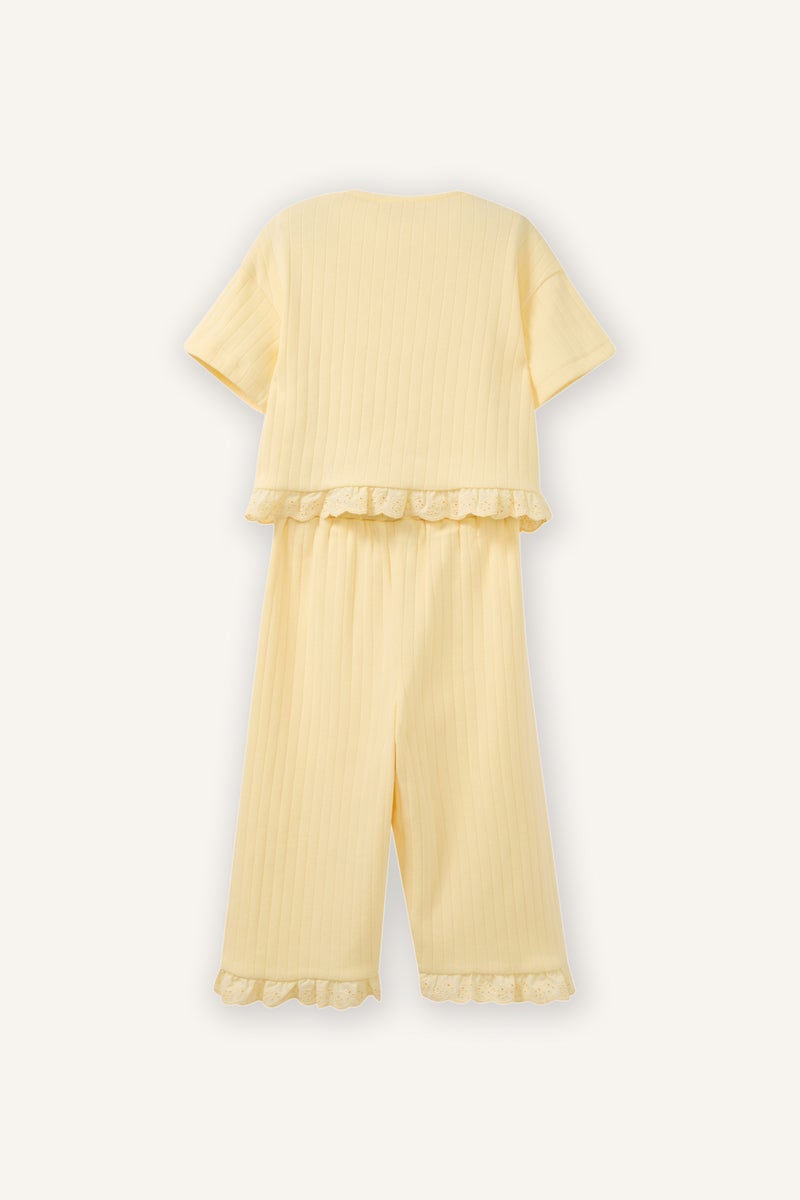 DeFacto Yellow BabyGirl Baby Girl 2 Piece Set Casual - Image 4