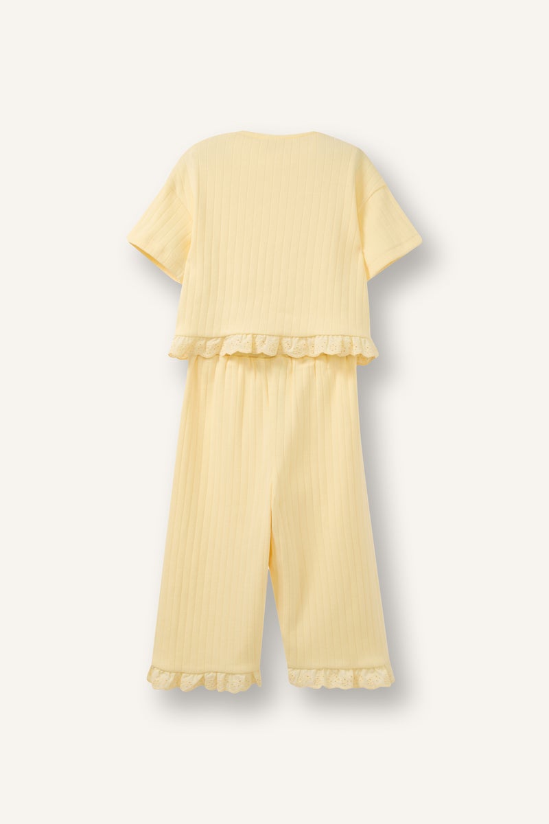 DeFacto Yellow BabyGirl Baby Girl 2 Piece Set Casual - Image 4