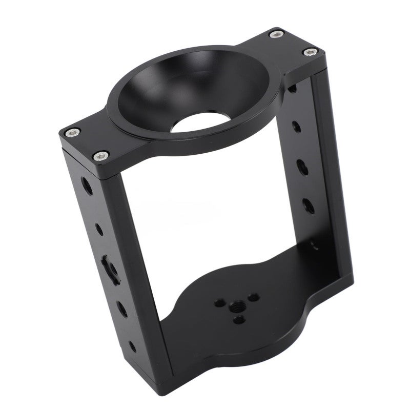 75mm Bowl Riser 5.3in Height Aerospace Grade Aluminium Alloy 10kg Load Capacity - Versatile Threaded Holes Flat to Bowl Adapter for Professional DSLR Video Camera Systems Tripod Slider Dolly - Image 2