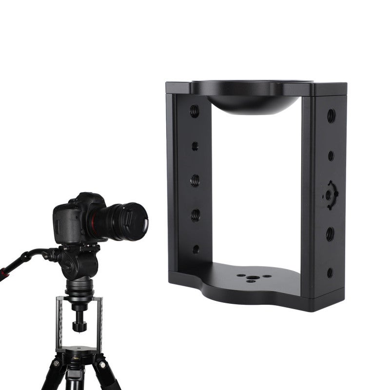 75mm Bowl Riser 5.3in Height Aerospace Grade Aluminium Alloy 10kg Load Capacity - Versatile Threaded Holes Flat to Bowl Adapter for Professional DSLR Video Camera Systems Tripod Slider Dolly - Image 3
