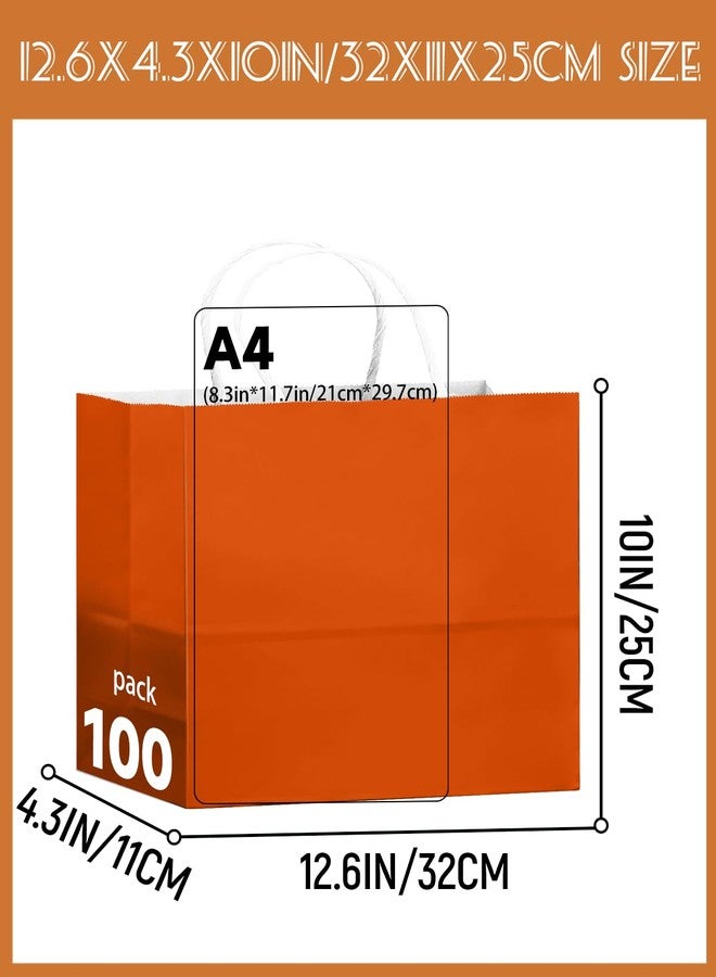 qiqee 100Pcs Paper Gift Bags with Handles - 12.6"x4.3"x10" Wide Large Party Favor Bags - 24 Solid Colors - Image 5