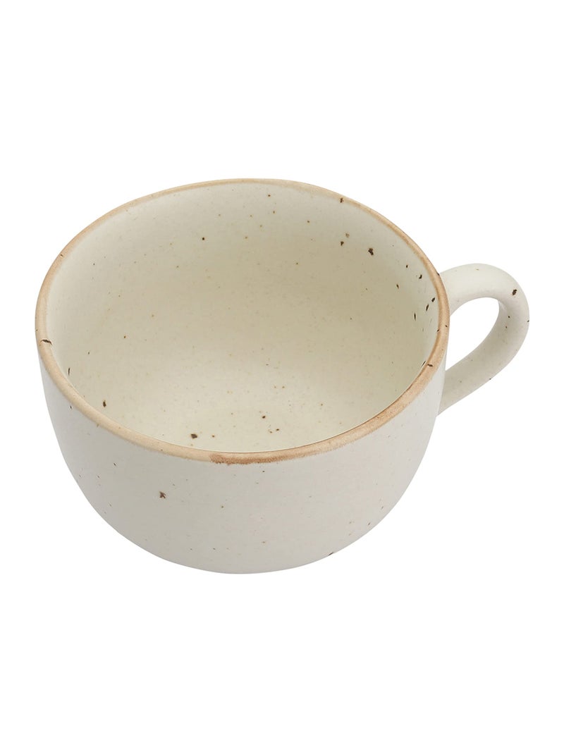 miah decor Stoneware Handcrafted Matte Finish Jumbo Soup Bowl- Set of 2; 100% Food Safe, Microwave Safe, Dishwasher Safe Matte Finish Ceramic Soup Bowl - Cream, (Size WxH:-7X5 inches; Volume:- 600 ml) - Image 4