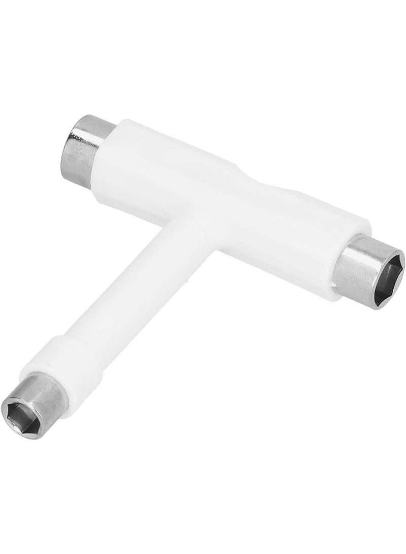 GGOOT Skate Tool, Multi‑Function Portable Skateboard T‑Type Hex Key Kit Fastener Hardware White - Image 4