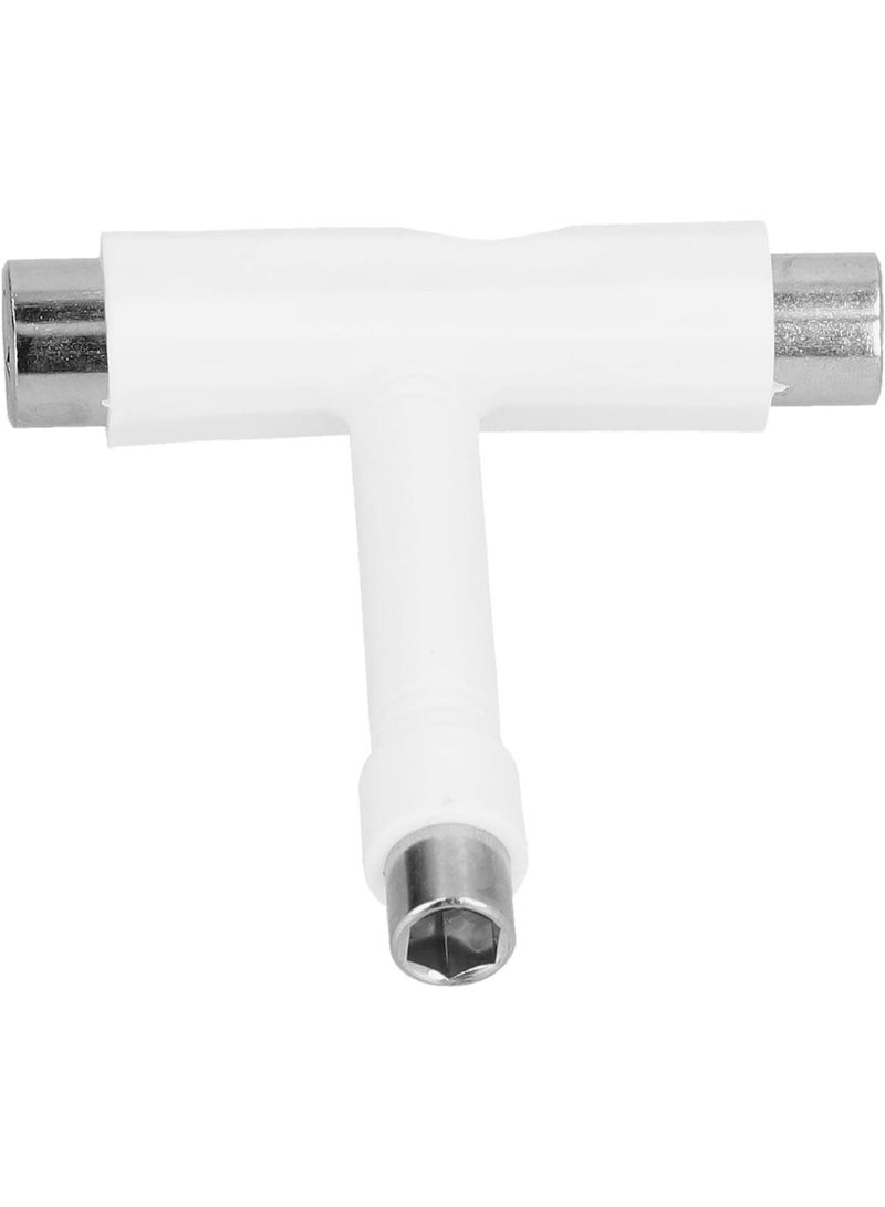 GGOOT Skate Tool, Multi‑Function Portable Skateboard T‑Type Hex Key Kit Fastener Hardware White - Image 5