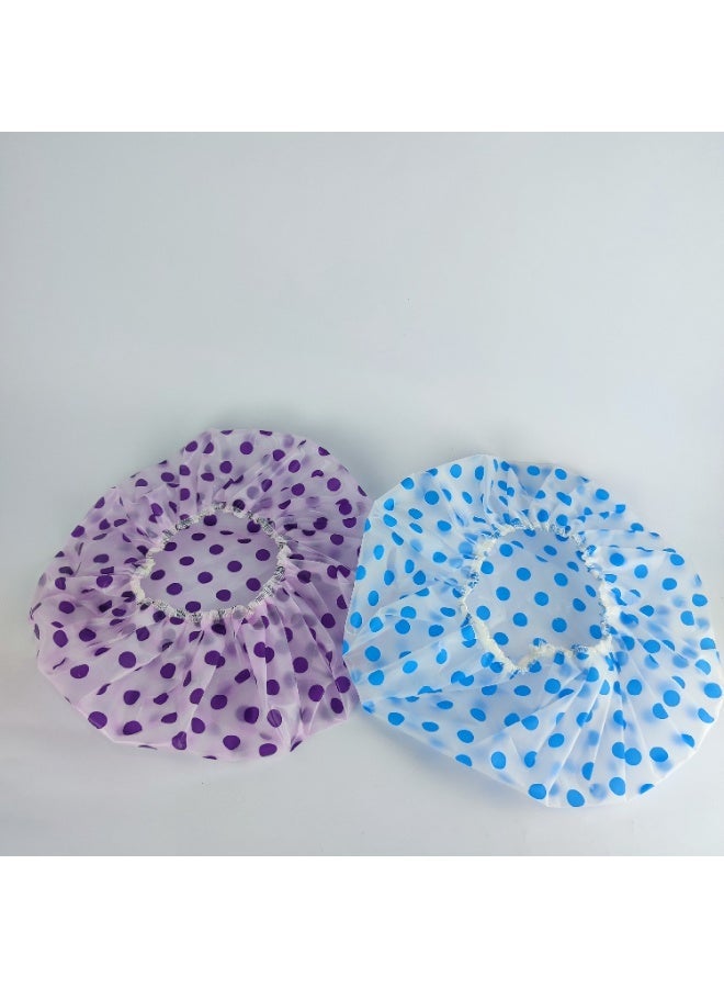 عرض قطعتين بونيه شعر للاستحمام مقاوم للماء – حماية الشعر من الماء والرطوبة - Image 1