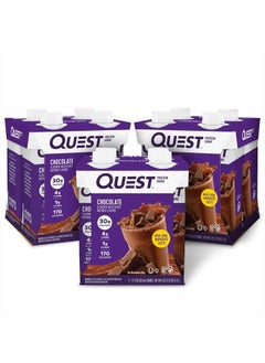 QUEST NUTRITION Ready To Drink Chocolate Protein Shake, High Protein, Low Carb, Gluten Free, Keto Friendly, 11 fl oz - Pack of 12  - Image 1