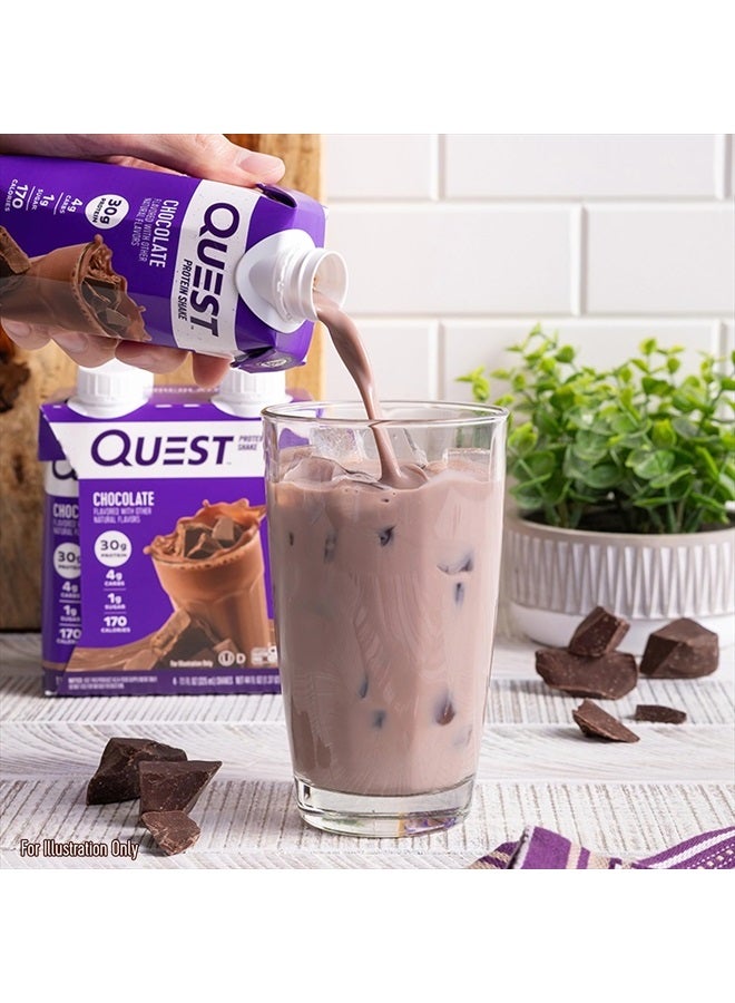 Quest Nutrition مشروب بروتين الشوكولاتة الجاهز للشرب، غني بالبروتين، منخفض الكربوهيدرات، خالٍ من الجلوتين، مناسب لنظام الكيتو الغذائي، 11 أونصة سائلة - عبوة من 12 قطعة - Image 5