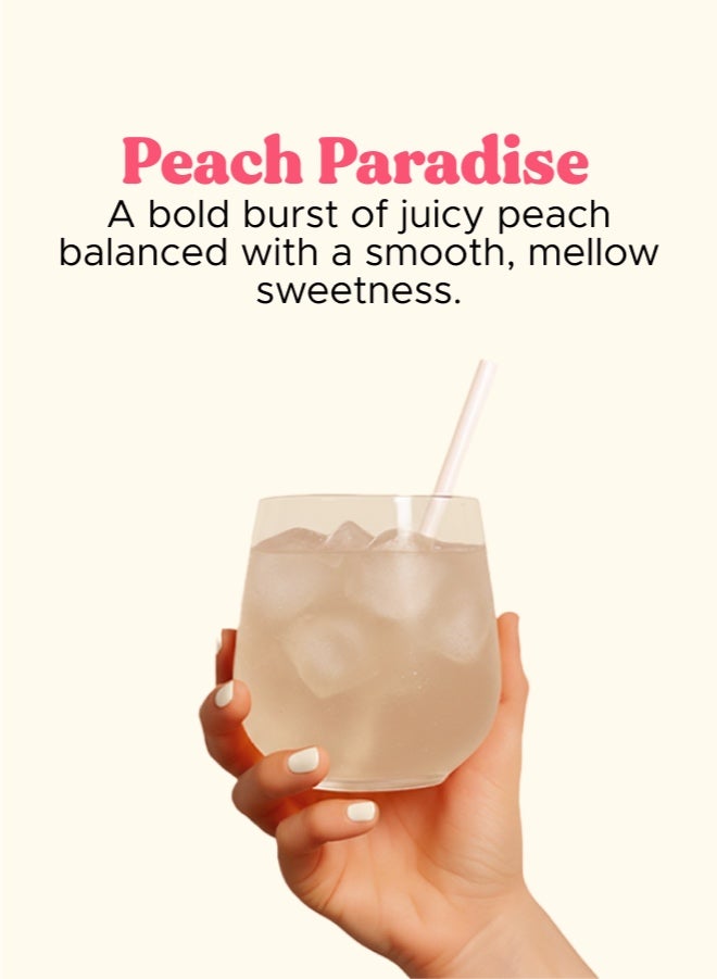 ون شوت ترطيب يومي خالٍ من السكر. معادن وفيتامينات متعددة بنكهة الخوخ الأبيض المنعشة (١٤ ظرف) - Image 5