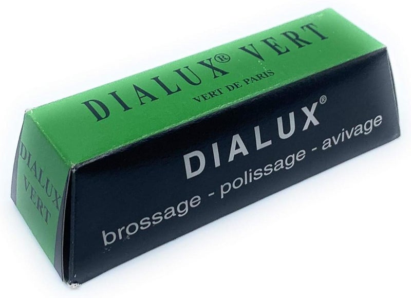 Aone Dialux Green High Polishing Rouge Bar Used on White Gold, Platinum & Harder Metals for Final Polishing Process for Jewellery Making & Repair, Watchmaking, Model Making & Hobby Crafts DIY - Image 1