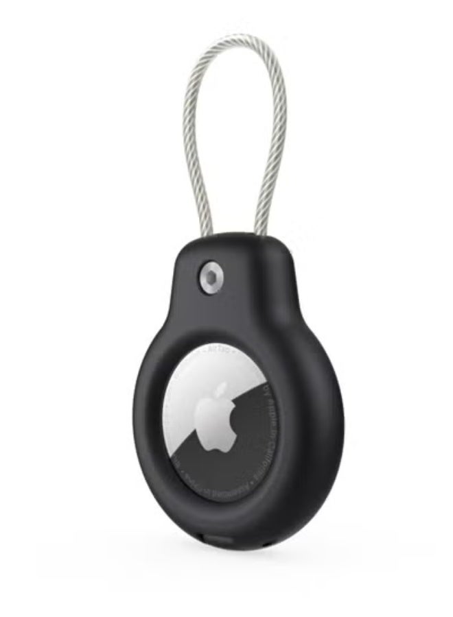 COYO For AirTag Holder Case with Keychain, Air Tags-1 Pack for Apple Air Tag Holder with Wire Cable Lock Key Ring Chain Air Tagholder Accessories for GPS Item Tracker Kids,Keys,Luggage - Image 1