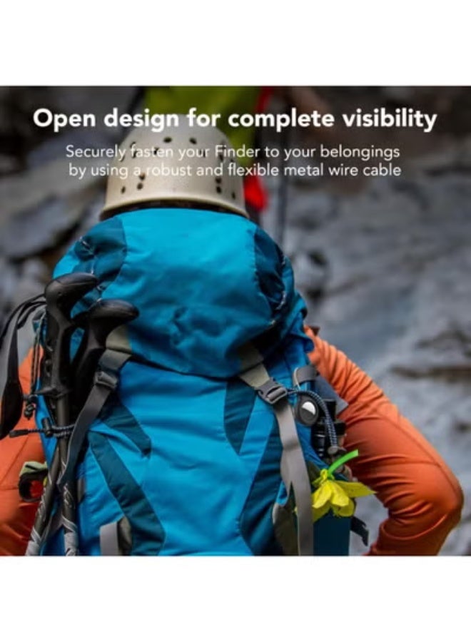 COYO For AirTag Holder Case with Keychain, Air Tags-1 Pack for Apple Air Tag Holder with Wire Cable Lock Key Ring Chain Air Tagholder Accessories for GPS Item Tracker Kids,Keys,Luggage - Image 5