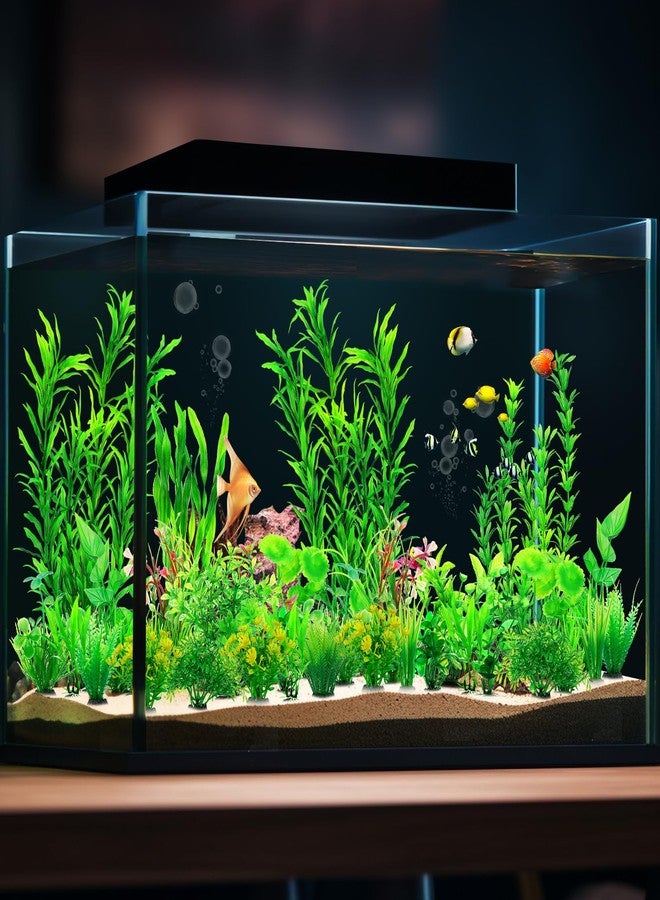 CousDUoBe 30pcs Fish Tank Accessories Aquarium Decorations Green Plants, Fish Tank Decor, Aquarium Decor Plastic Plants - Image 5