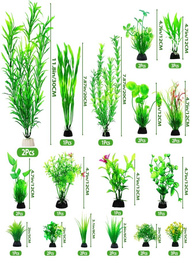 CousDUoBe 30pcs Fish Tank Accessories Aquarium Decorations Green Plants, Fish Tank Decor, Aquarium Decor Plastic Plants - Image 3