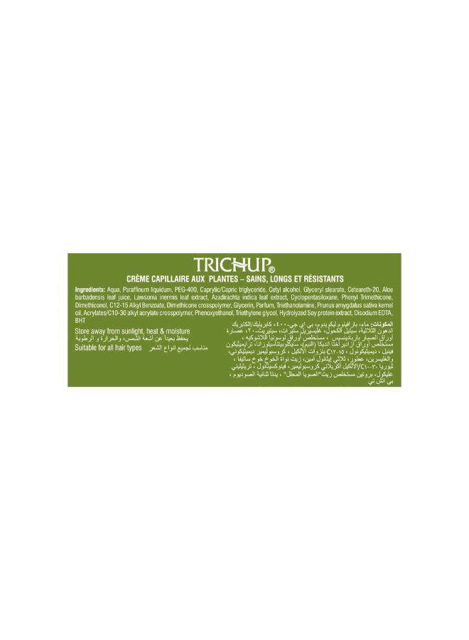 TRICHUP Healthy, Long & Strong Herbal Hair Cream - Enriched With Aloe Vera, Neem, Henna, Soya Protein And Almond Oil - For Healthy, Lustrous And Shiny Hair (200Ml)  - Image 3