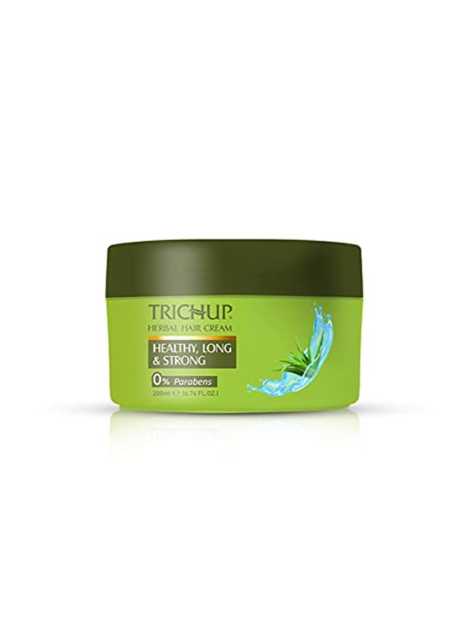TRICHUP Healthy, Long & Strong Herbal Hair Cream - Enriched With Aloe Vera, Neem, Henna, Soya Protein And Almond Oil - For Healthy, Lustrous And Shiny Hair (200Ml)  - Image 1