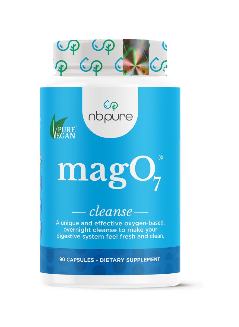 ان بي بيور nbpure MagO7 - منظف طبيعي للقولون وتنقيته | تخفيف الإمساك العرضي، وتليين البراز، ودعم الانتفاخ للرجال والنساء | أكسيد المغنيسيوم المؤزون، 90 كبسولة - Image 1