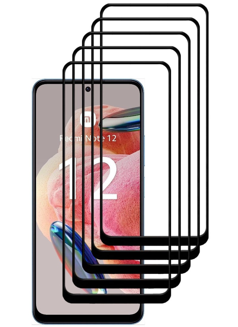 ACLIX 5 Pieces Antistatic ESD Dustproof Premium Quality High Definition Tempered Glass Screen Protector Designed For Xiaomi Redmi Note 12 4G - Image 1