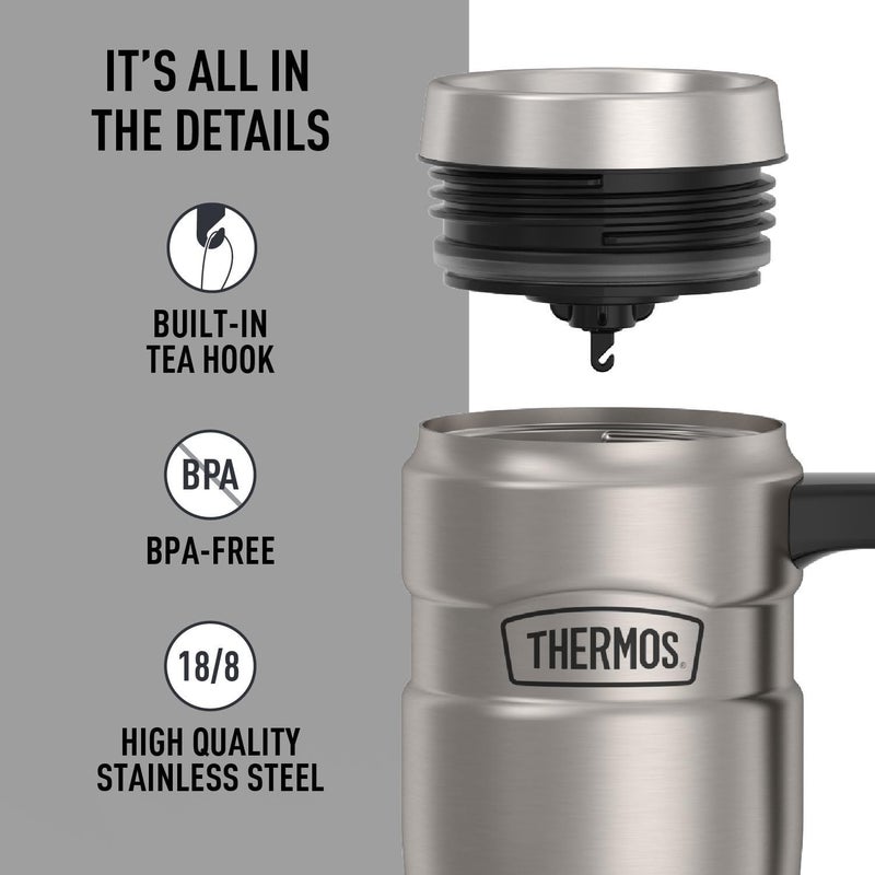 Thermos Stainless Steel Vacuum Insulated Steel Mug 470 ml, SK1000MS, Travel Mug, Thermos Mug, Insulated Tumbler - Image 4