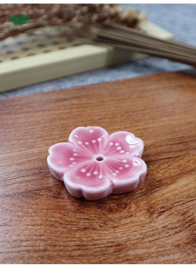 براق - 1pc Ceramic Sakura Sainens Pluge Pluge حامل المنزل الديكور الهالوين ، Spooky ، الخريف ، مهرجان ، عيد ميلاد العطلات ، الشتاء ، عطلة ، مهرجان - Image 1