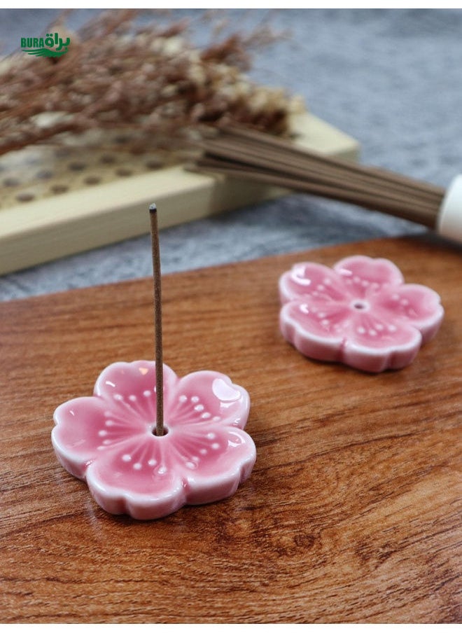 براق - 1pc Ceramic Sakura Sainens Pluge Pluge حامل المنزل الديكور الهالوين ، Spooky ، الخريف ، مهرجان ، عيد ميلاد العطلات ، الشتاء ، عطلة ، مهرجان - Image 1