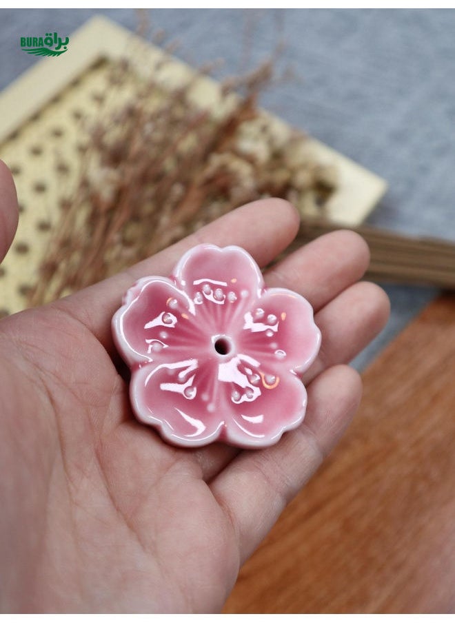 براق - 1pc Ceramic Sakura Sainens Pluge Pluge حامل المنزل الديكور الهالوين ، Spooky ، الخريف ، مهرجان ، عيد ميلاد العطلات ، الشتاء ، عطلة ، مهرجان - Image 1