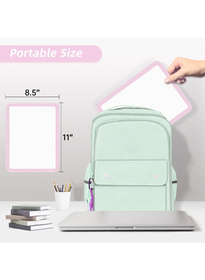VUSIGN Small White Board Dry Erase, 8.5'' x 11'' Magnetic Dry Erase Board, Mini Whiteboard with Markers for Kids, Students, Fridge, Wall, Locker, Pink - Image 4