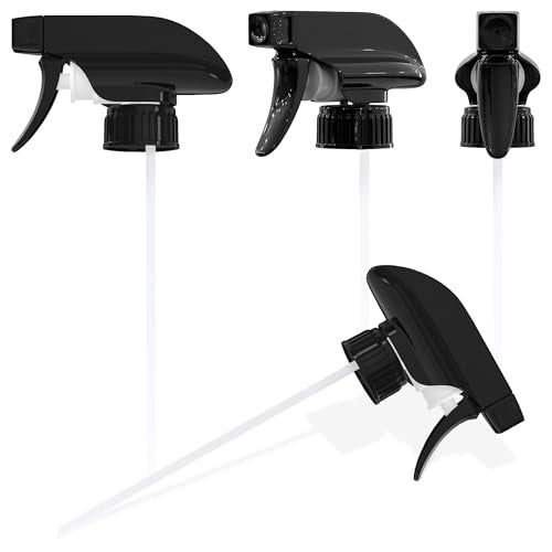 ALPENKOK 4 Pcs Spray Nozzle for Bottles - Spray Bottle Tops Replacement, Durable Plastic, Adjustable Length, 2 Spray Modes, Fits 8 Oz and 16 Oz Bottles, Good Sealable Fit for Home and Garden Use - Image 1