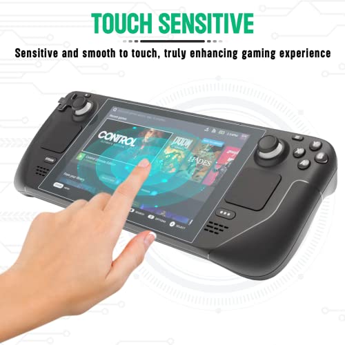 Ambison 2 Pack Matte Glass Screen Protector for Steam Deck 7.0''/Steam Deck OLED 7.4'', Anti Glare & Anti Fingerprint, High Sensitivity, 9H Tempered Glass Film, Scratch Resistant, Bubble Free - Image 4