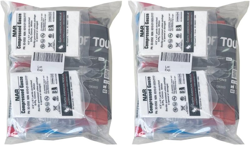 Rescue Essentials Stop The Bleed Dual Kit  Public Access for Bleeding Control IFAK Sized to Fit in an AED Cabinet Red Case with Two Complete Modules from The Rescue Essentials Brand - Image 5
