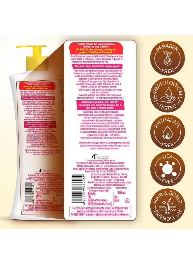 Meera Anti Dandruff Shampoo, White,340ml - Image 2
